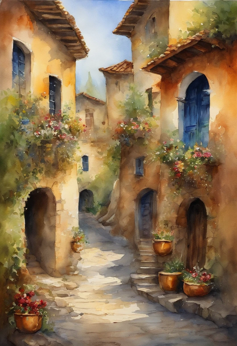 Best Quality, masutepiece, 超High Resolution, (Realistic photos:1.4), surrealism, dream-like,Fusion,A street in a fairytale land