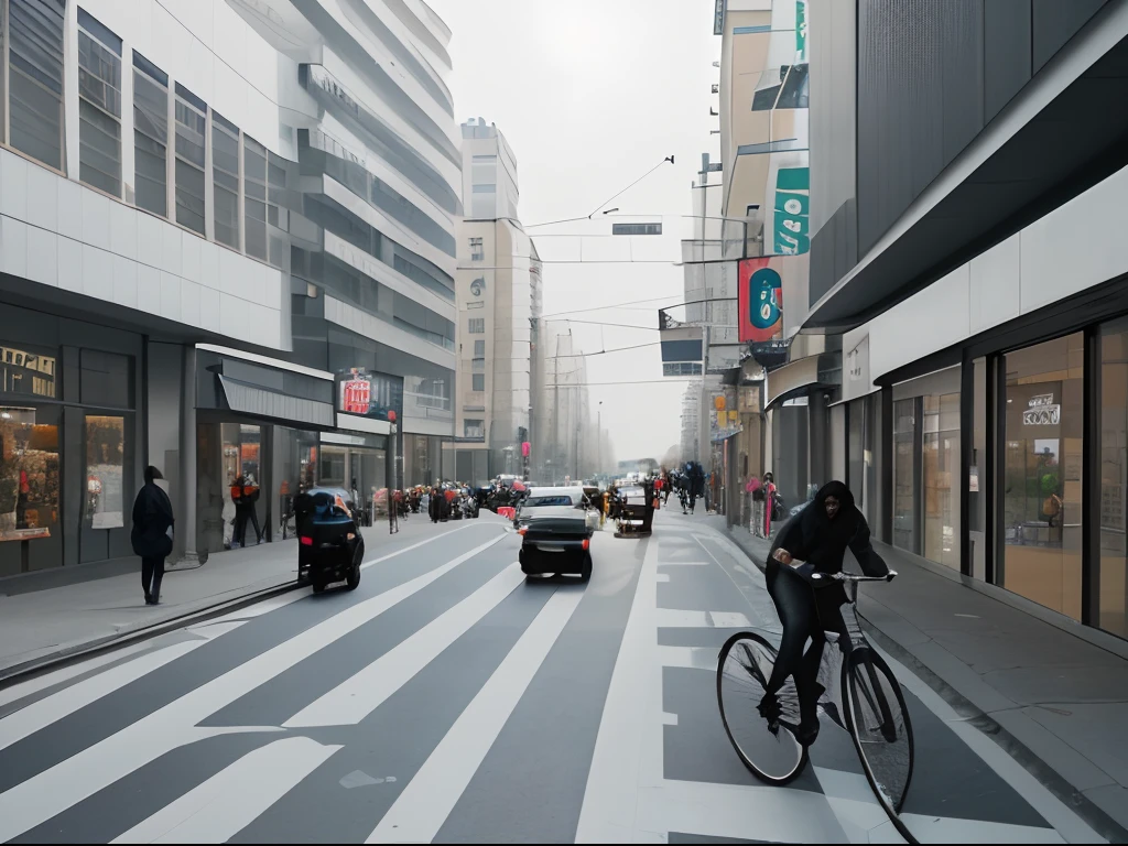 The streets of the modern city