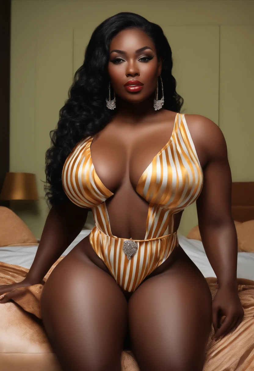 NSFW Realistic Photorealistic Colossal Big Ass Black Married Woman Erotic Stripes