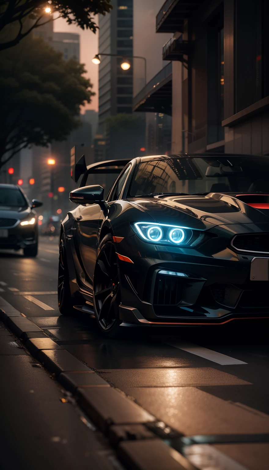 best quality,4k,highres,masterpiece:1.2),ultra-detailed,realistic,photorealistic:1.37), HDR,UHD,stunning colors,bokeh,studio lighting,physically-based rendering,extreme detail description,professional,night view,cityscape,glowing lights,reflection on the road,multiple cars passing by,motion blur effect,lens flare,above the city,high-rise buildings,urban skyline,sleek and shiny cars,modern and futuristic design,impressive architecture,city lights illuminating the streets,traffic flowing smoothly,peaceful and serene atmosphere