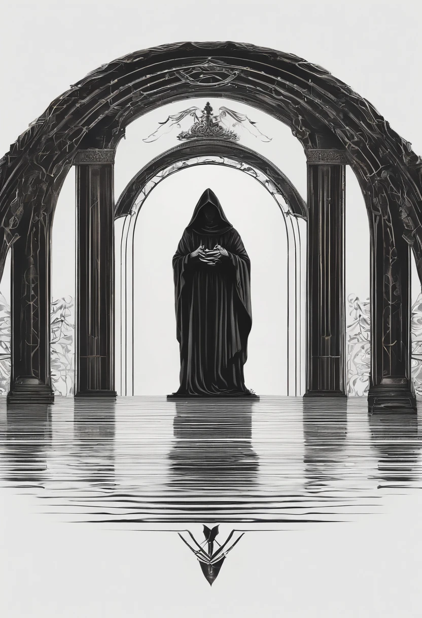 "(best quality,highres:1.2),minimalistic,Two-dimensional logo,[Cult of the Eternal Eclipse] Logo,(death:1.1),(scythe:1.1),(hooded figure:1.1),(mysterious:1.1),(hidden face:1.1),(dark:1.1),(ominous:1.1),(sinister:1.1),(eerie:1.1),(intriguing:1.1),(symbolic:1.1),(mystical:1.1),(enigmatic:1.1),(muted colors:1.1),(abstract:1.1),(ominous atmosphere),(black and white:0.9),(contrast:0.9),(sharp lines:0.9),(visually striking),(sleek design),(simplified shape),"