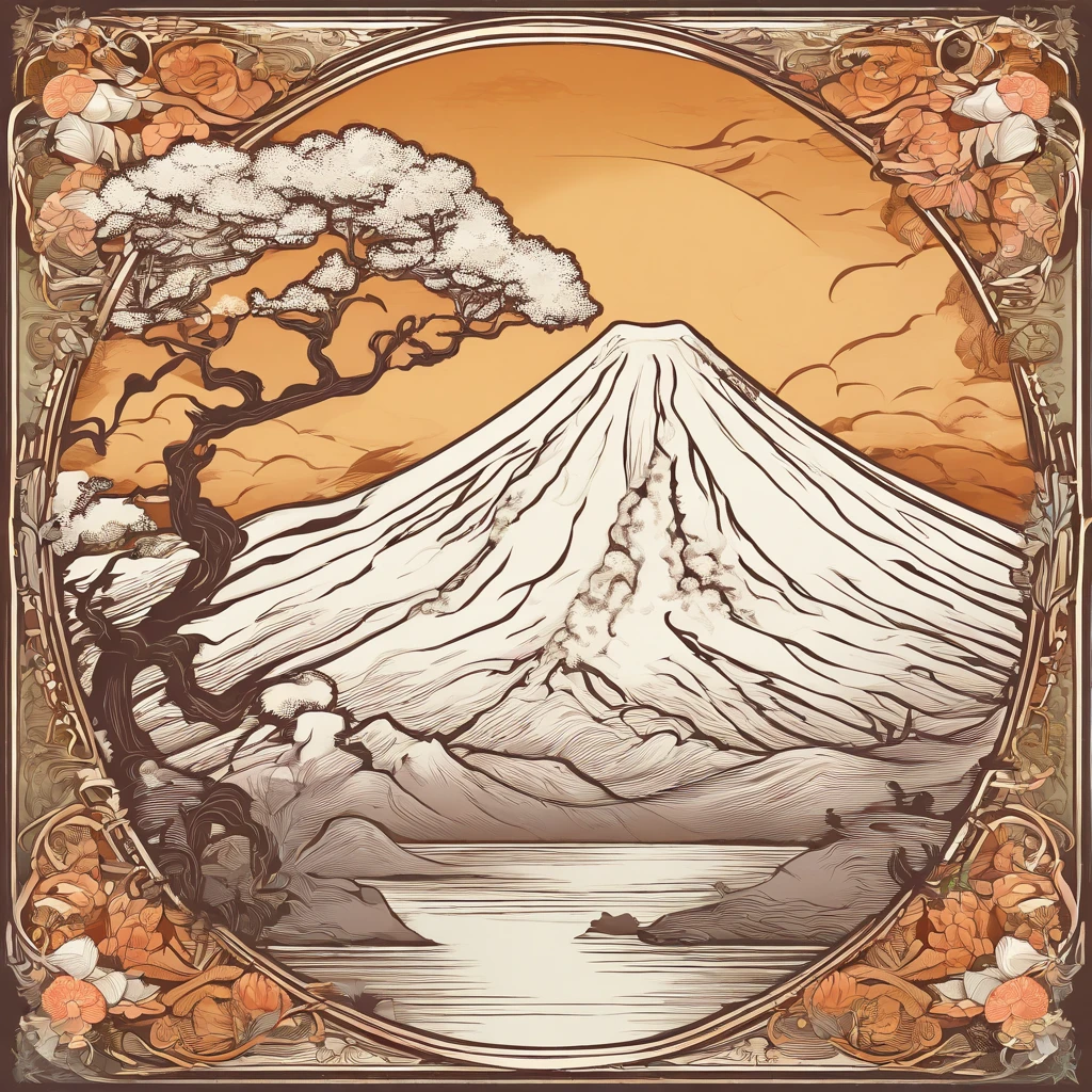 Monte Fuji, Ilha Honshu, (illustration: 1.0), Epic composition, realistic lighting, high-definition detail, master part, best quality, (muito detalhado CG unificado 8k wallpaper), 1 Homem