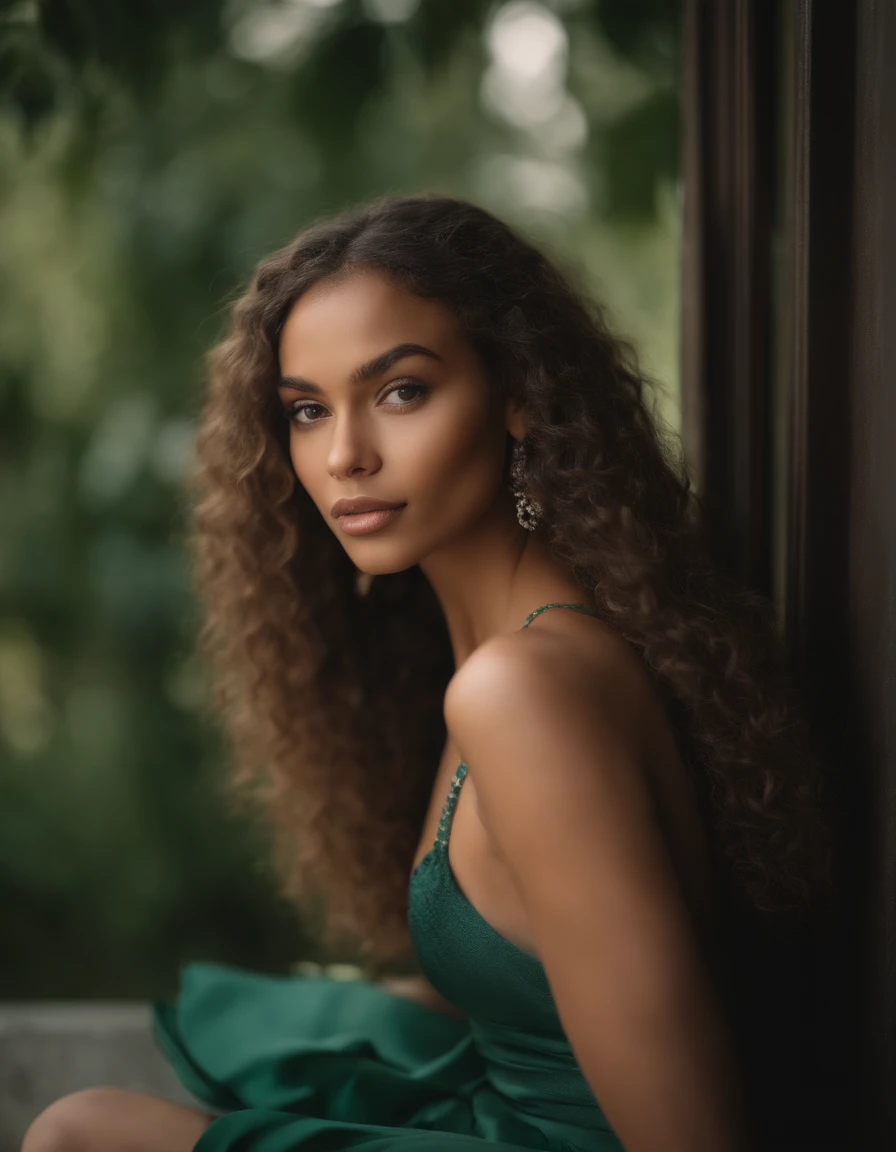 Green Eyed Mixed-Race African Woman of Franco-Belgian and Senegalese Origin Posing for a Gala Photo, Instagram template, yelena belova, visage parfait ), Dasha Taran, 18 ans, sexy face, magnifique jeune mannequin, Long curly hair and big eyes, Angelina Stroganova, beautiful model, very pretty model, Balanced proportions and measurements Medium height, Petite amie russe, Anna Nikonova alias Newmilky, bonne jeune fille