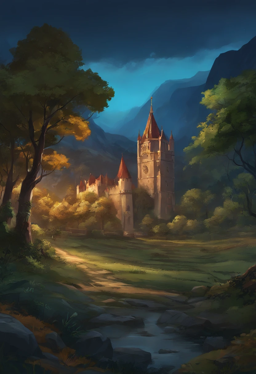 Arte de fundo para jogo 2D, Campo de batalha de fundo, alta qualidade, hd illustration, Fundo do JRPG, fundo do RPG, battle scenery, Game scenario, estilo anime, JRPG