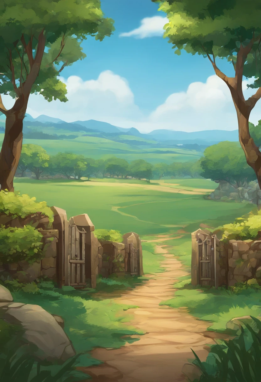 Arte de fundo para jogo 2D, Campo de batalha de fundo, alta qualidade, hd illustration, Fundo do JRPG, fundo do RPG, battle scenery, Game scenario, estilo anime, JRPG, cores simples, Gradient SEM,