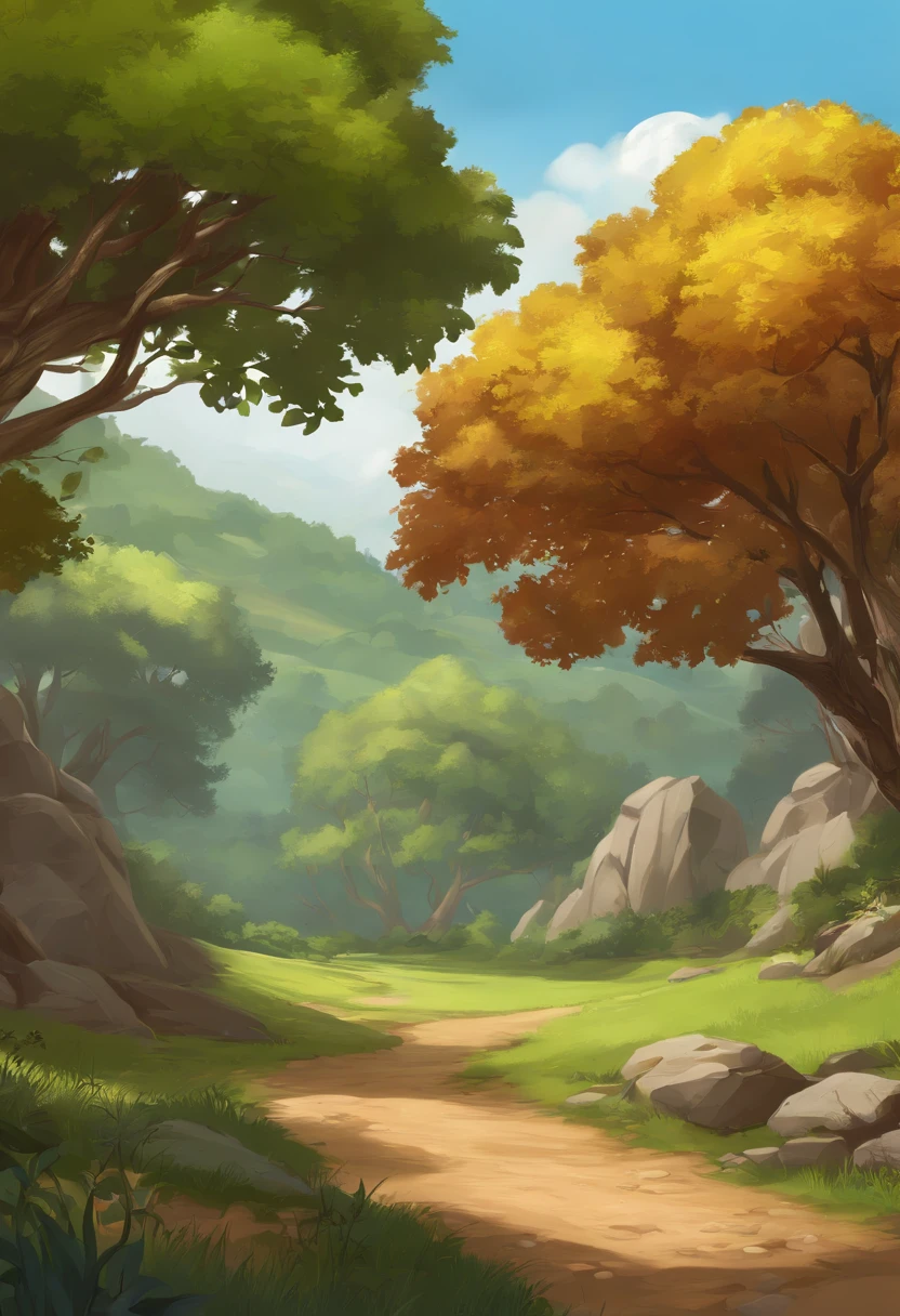 Arte de fundo para jogo 2D, Campo de batalha de fundo, alta qualidade, hd illustration, Fundo do JRPG, fundo do RPG, battle scenery, Game scenario, Estilo anime, JRPG, (((cores simples))), ((Sem gradiente))