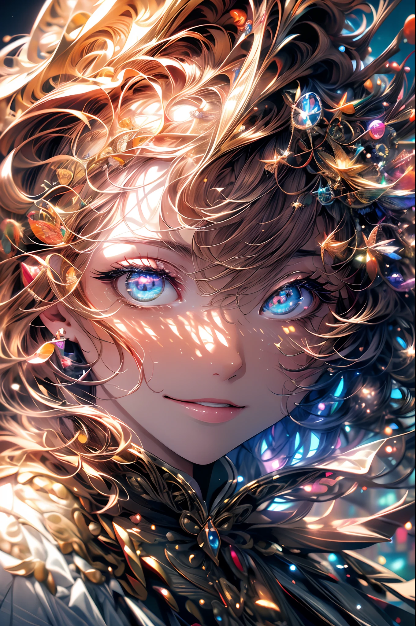 Masterpiece, Best Quality, hiquality, high definition, high quality textures, High quality shadow, high detail, Beautiful detailed, finely detail, extremely detailed CGI, detailed texture, a realistic representation of the face, Realistic, Colorful , tender, cinematiclight, Side light, lens flare, Ray Tracing,tailed beautiful tender muzzle, Detailed beautiful delicate eyes,