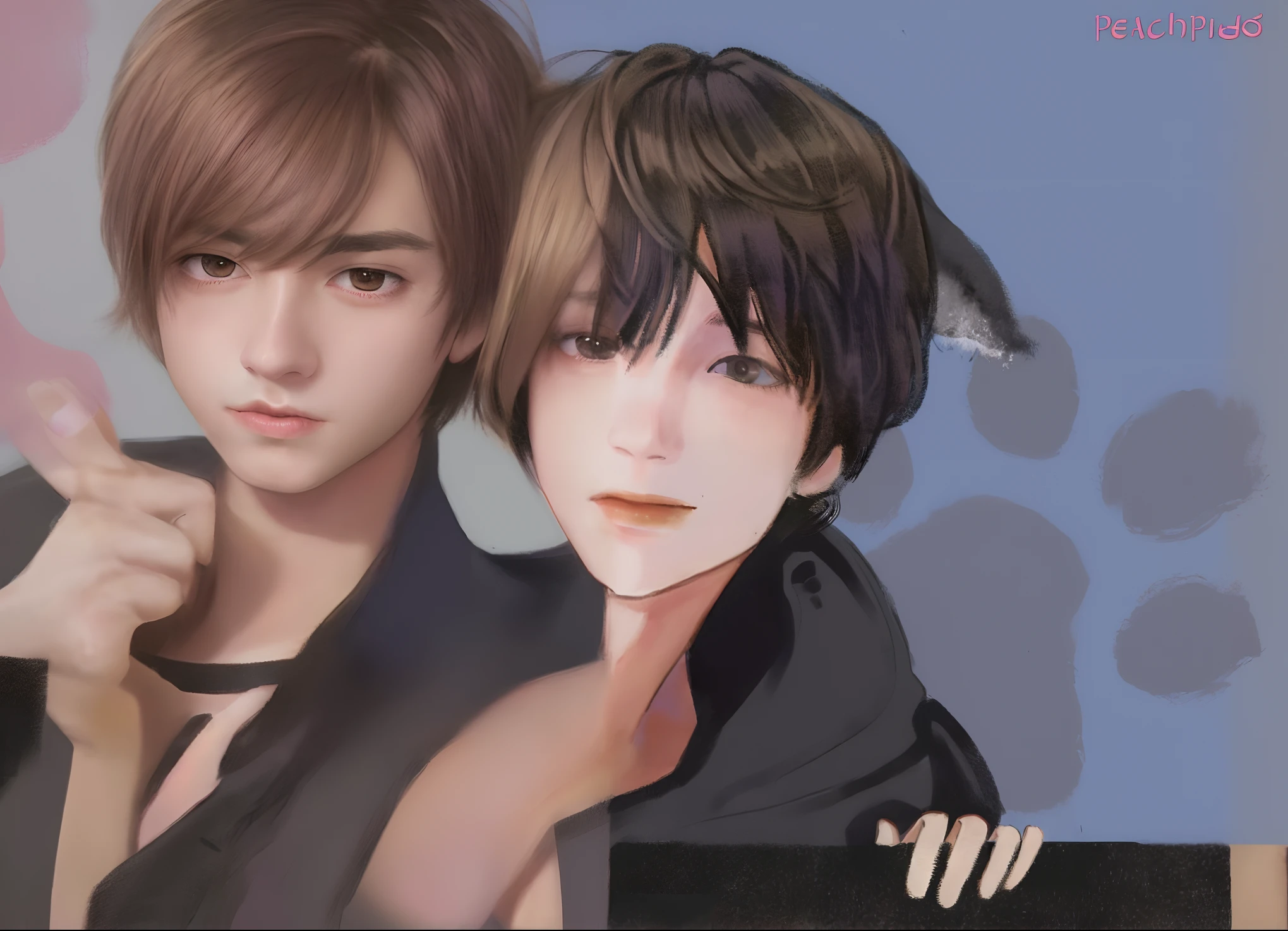 Anime boy with a cat on his head and a cat on his shoulder, retrato estilo anime, menino anime, cara de anime alto com olhos azuis, estilo anime masculino, Retrato anime de um homem bonito, estilo anime semi-realista, 4 k manga wallpaper, Soft anime illustration, Digital anime illustration, jovem homem de anime, Anime detalhado soft face, retrato anime, retrato bonito do anime