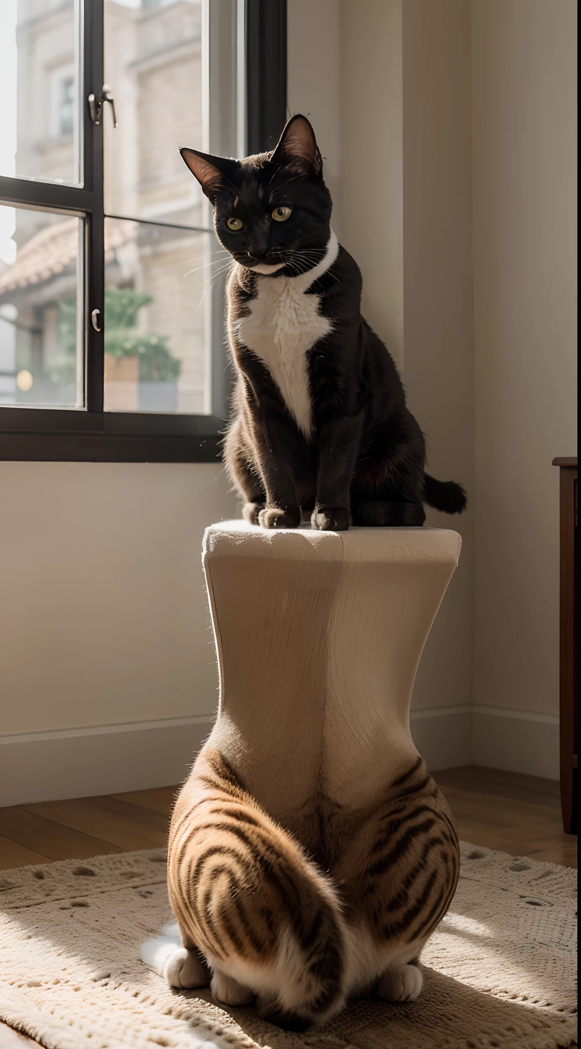 Cat, l'animal le chat, Influenceur Instagram, Canon R5, Ressort 85mm, photo shoot, profondeur de champ, Intricate and incredibly detailed, Hyper maximaliste, elegant, hyper realistic, super detailed, pose dynamique, centered, photographie, natural light, dynamique, highly detailed, mise au point nette