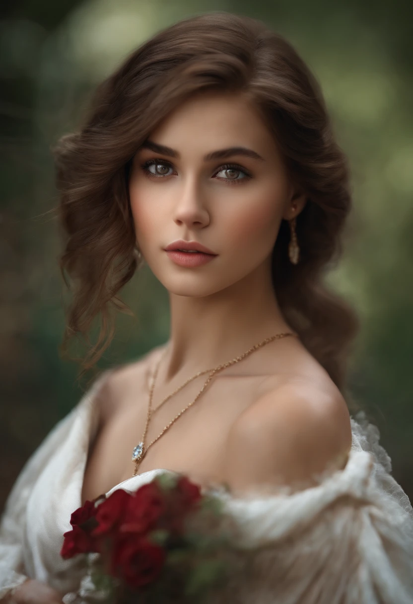 Best quality, Masterpiece, (Realistic:1.2), 1 girl, Brown hair, Brown eyes,Front, Detailed face, Beautiful eyes