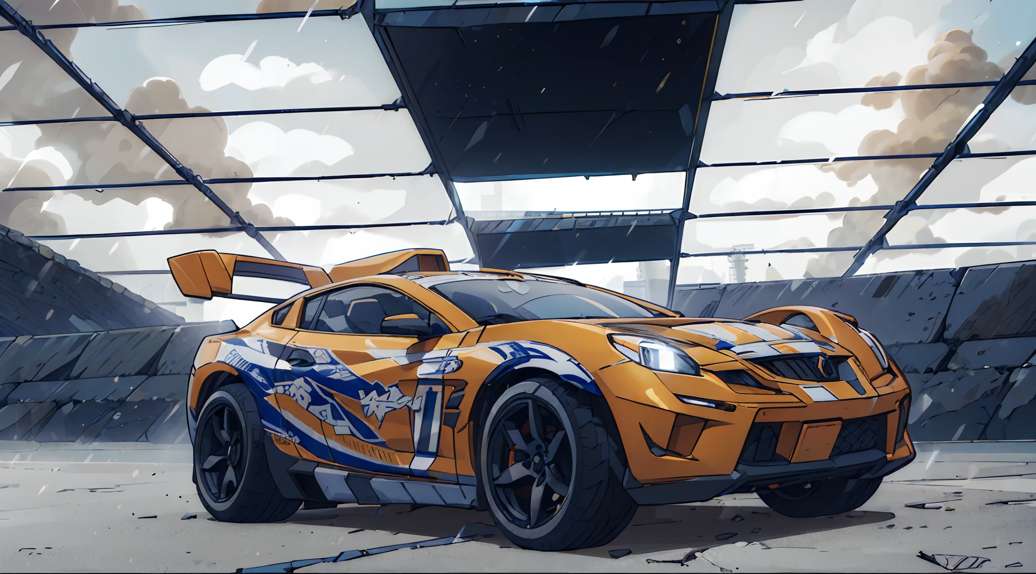 (melhor qualidade: 0.8), (melhor qualidade: 0.8), Perfect anime illustration, fundo intrincado, chuva da cidade
