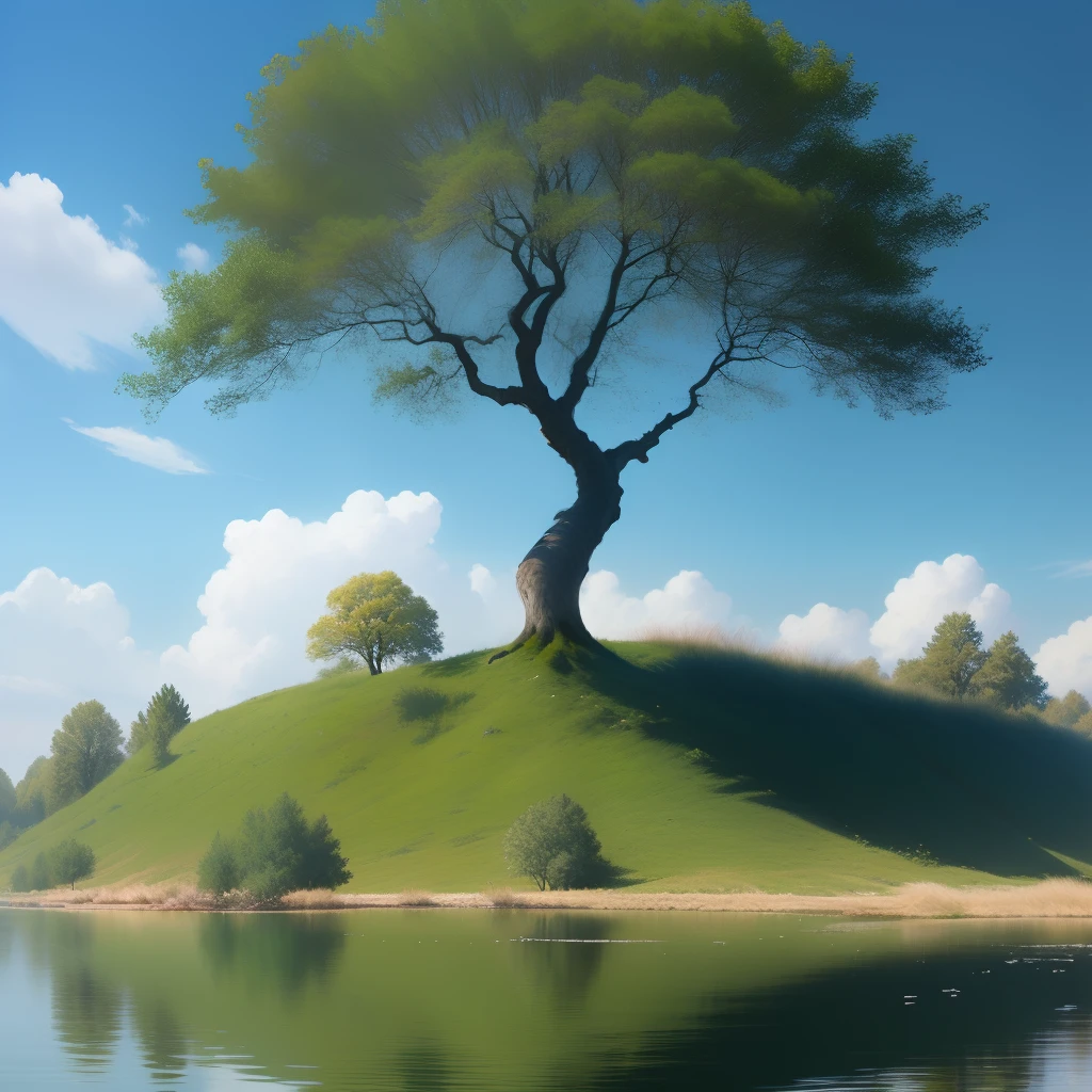 Arbre bleu,tigre blanc