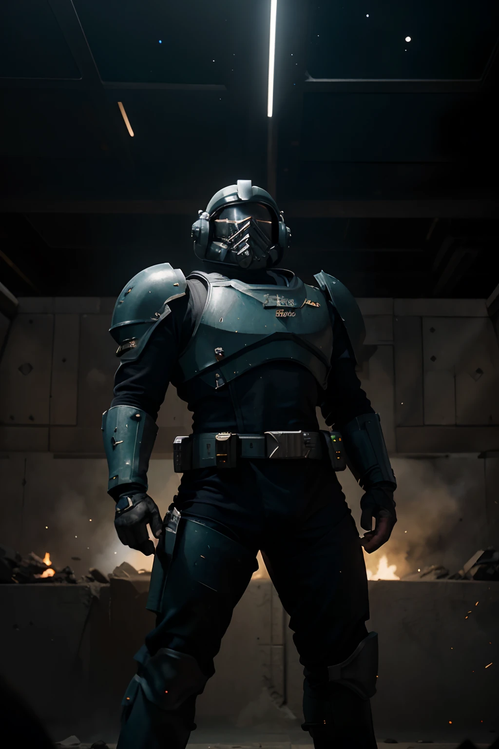 A Warhammer 40,000, or 40K universe for short, a science fiction world set in a dark future, where technology and religion are closely intertwined, and the galaxy is protected by soldiers called Space Guards. Space Guards are members of the Imperial Guard, and they are among the most elite warriors in the empire. The following is a description of a typical Space Guard:

Space Guard appearance:

Space Guards usually wear huge armor, which strengthens their body and protects against the most diverse dangers. Their armor is often dark green or black in color, decorated with the characteristic colors of the empire.
Various insignia and insignia on armor, which show the unity and origin of the Space Guard.
Space Guards armament is diverse, As a rule, heavy weapons and machine guns are used, to be able to effectively defeat the enemies of humanity.
Capabilities and qualities:

Space Guards are highly trained in combat, and excellent shooters, and are proficient in the use of small arms.
They have tremendous physical strength and endurance, They are able to carry the weight of heavy weapons and remain on the battlefield for a long time.
Space Guards are loyal to the Emperor and the ideals of the empire, and ready to sacrifice themselves for the protection of humanity.
Background:

Space Guards get the toughest training in the empire, and they are sent to the most dangerous missions of the army.
Their task is to protect the borders of the empire, valamint az eretnekek, Fighting monsters and alien races.
Many Space Guardsmen follow a long and heroic career, and his loyalty to the Emperor and the empire is absolute.
Important note, that the 40K universe is a dark and highly militarized world, where war is constant, And the danger is everywhere. Space Guards are the last line of defense for the empire, and their loyalty and heroism often have to be paid high.
