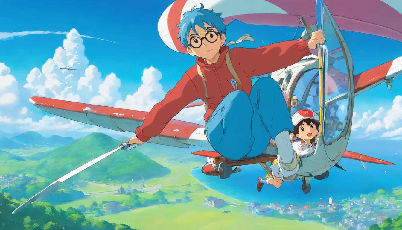 Fantastical、blue hairs、Planes、sporty atmosphere、man