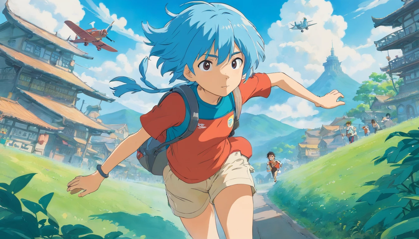 Fantastical、blue hairs、Planes、sporty atmosphere、man