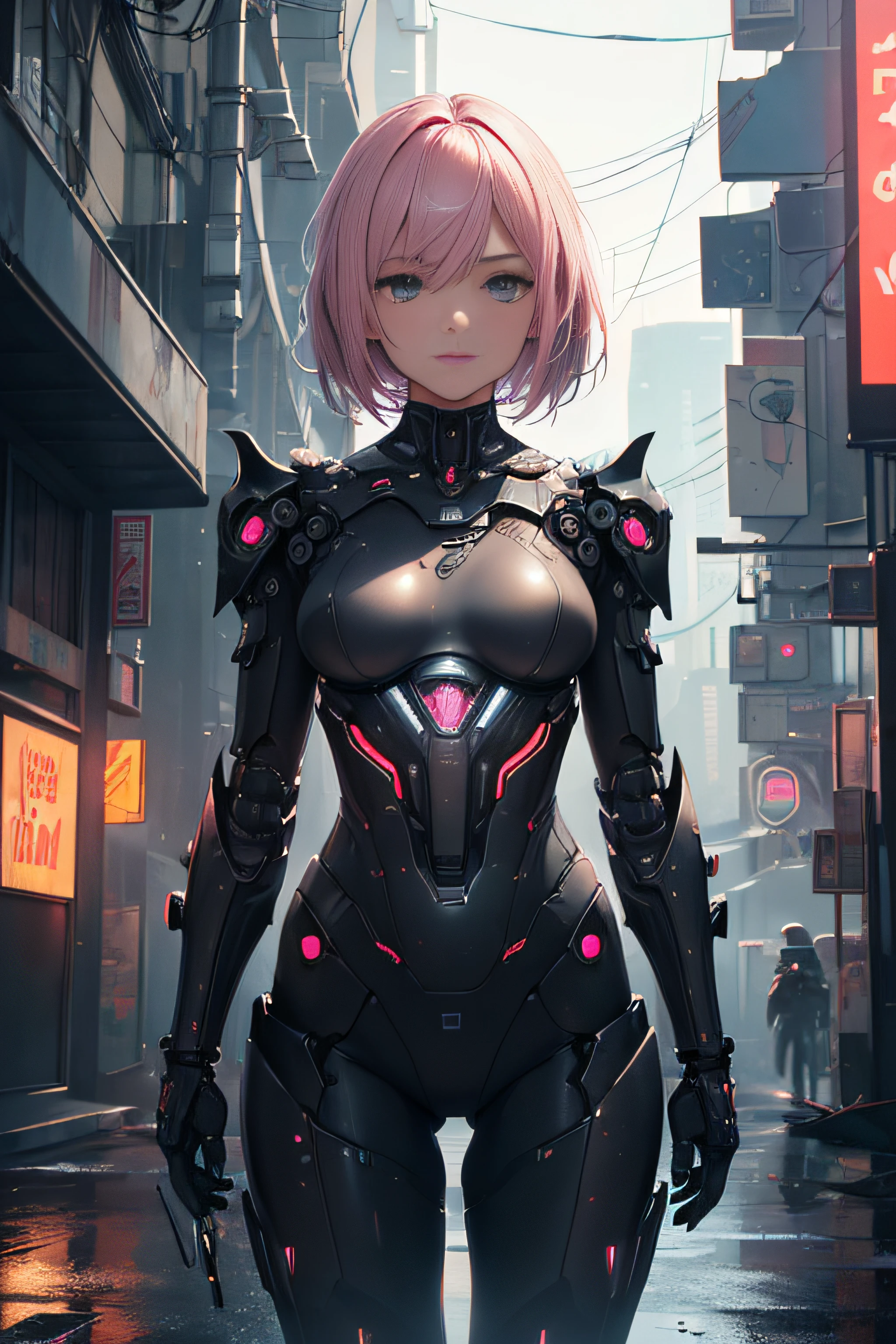 Soft NSFW,adult Cyborg on Female NSFW,Cyberpunk,Mechanical body,erotic posing,fantrome,Hentai,kawaii MILF,Stylish,,busty,Glamour,Psychedelic Costume,Armored,Cyberpunk dystopian girl,Fantastic Dystopia,Dystopian landscape,bladerunner,Ghost in the Shell,Photorealistic,Psychedelic and colorful tones,Posing,Armed,guns,arma,masutepiece,ultimate detailed,8K,Detailed background