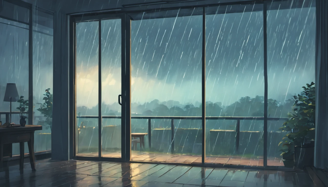 rain, open window, bedroom, cozy, rainy day, peaceful, subtle lighting, soft colors, raindrops on the window, comforting atmosphere, curtains gently swaying in the wind, relaxing ambiance, quiet, serene, introspective, cozy home, rainy mood, indoor tranquility, rain streaming down the glass, pitter-patter of raindrops, gentle breeze, soothing sound of rain, damp smell, blurred outlines, blurred raindrops, wet pavement, distant sound of thunder, warm blankets, gentle flow of time. (best quality, highres), (rainy day:1.1), (peaceful atmosphere:0.9), (soft lighting:1.1), (cozy home:1.1), (comforting:0.9), (rainy mood:1.1), (serene:0.9), (relaxing ambiance:1.1), (gentle rain:1.1), (indoor tranquility:1.1), (subtle colors:1.1), (damp environment:1.1), (blurred outlines:0.9), (rainy window view:0.9), (gentle breezy air:1.1), (soothing sound:1.1), (wet surroundings:1.1), (peaceful rain:1.1), (warming atmosphere:0.9), (melancholic scenery:1.1), (inviting mood:1.1), (cozy ambiance:1.1), (quiet comfort:0.9), (blurred glass:1.1), (gentle flow:1.1), (nostalgic feeling:1.1), (calming vibes:1.1), (relaxing rain:1.1), (tranquil setting:1.1), (serene moment:1.1), (comfortable indoors:1.1), (drizzling rain:1.1), (soft music playing:1.1), (melodic raindrops:1.1), (peaceful retreat:1.1), (dreamy atmosphere:1.1), (rain-soaked streets:1.1), (inviting warmth:0.9), (blurred scenery:1.1), (gentle storm:1.1), (refreshing rain:0.9), (distant thunder:1.1), (quiet meditation:1.1), (cozy shelter:0.9), (chilly day:1.1), (cosy surroundings:1.1), (tranquil rhythm:1.1), (relaxing haven:1.1)