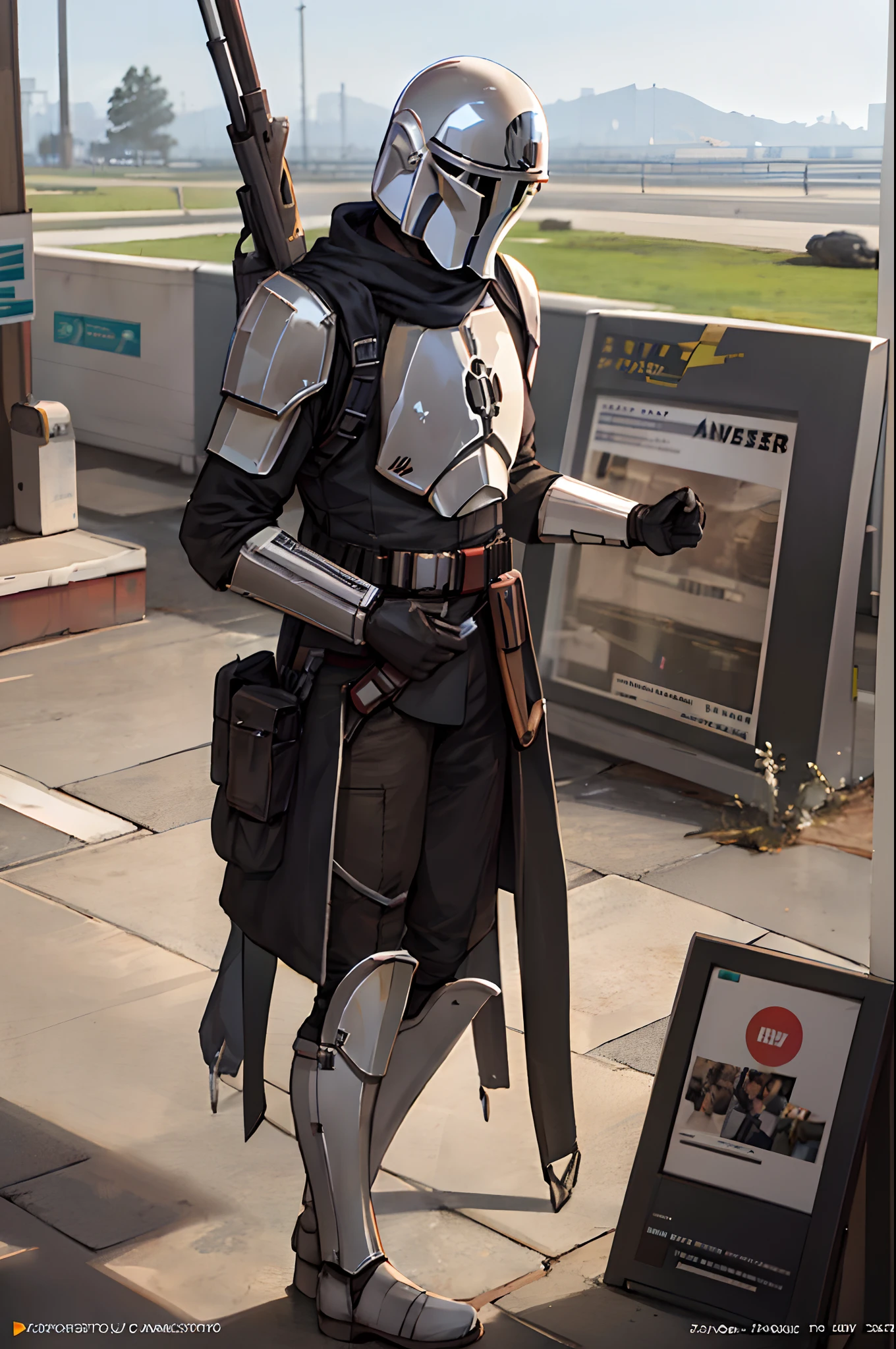Mandalorian with a “TrBow2000” banner, and an Xbox logo