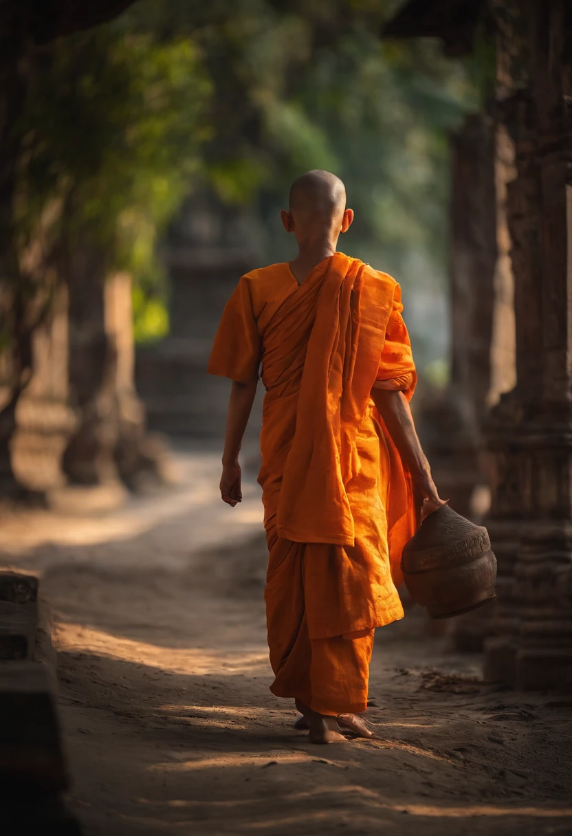 Young monk, Dhammayut, Thai Buddhist monks, heaven ,Ancient City ,Chaimongkol Piyathammo