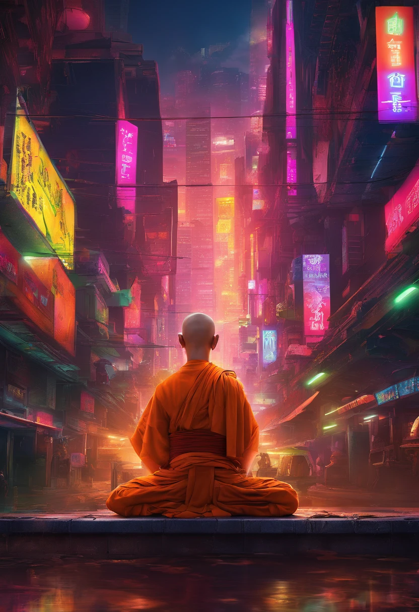Thai Buddhist monks , Age 32 , Meditate, alms, Buoyancy in the air, Loved ones around