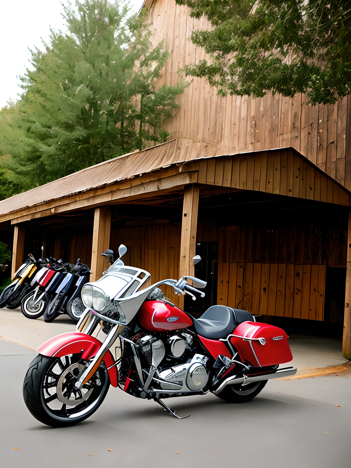 bagger motorcycle bikes lined up