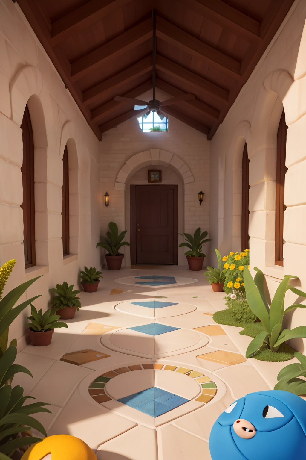 The soft, plush floor gave way to a winding path covered in mosaics, Each piece telling a story of joys, tristezas, e momentos de pura magia.