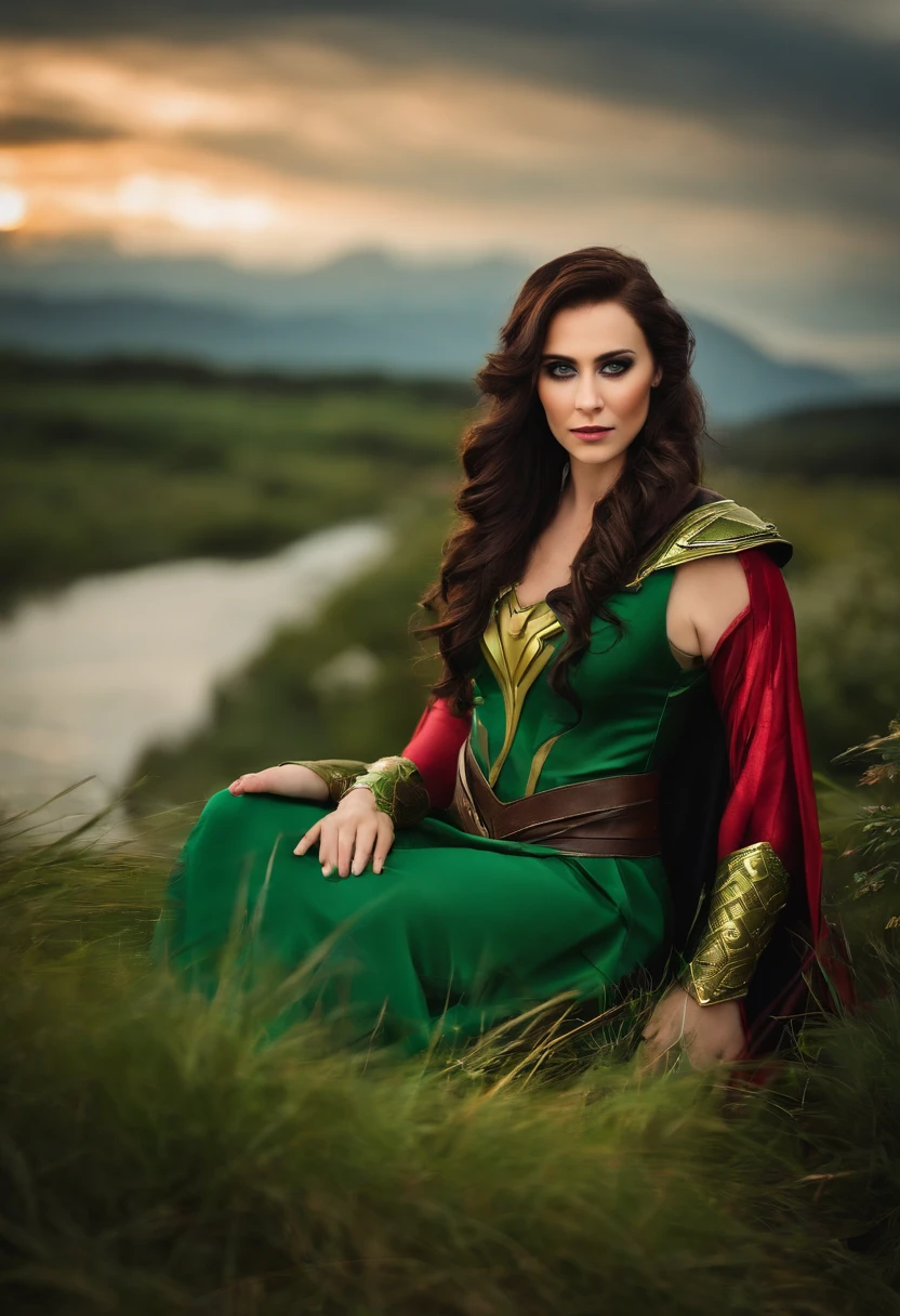 Strawberrytabbyy, a woman, brunette, cosplaying as loki