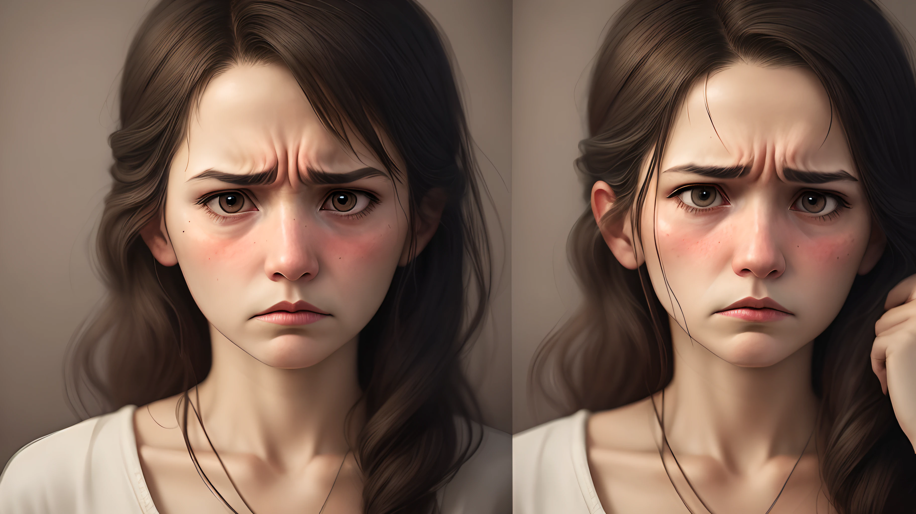 A very sad woman