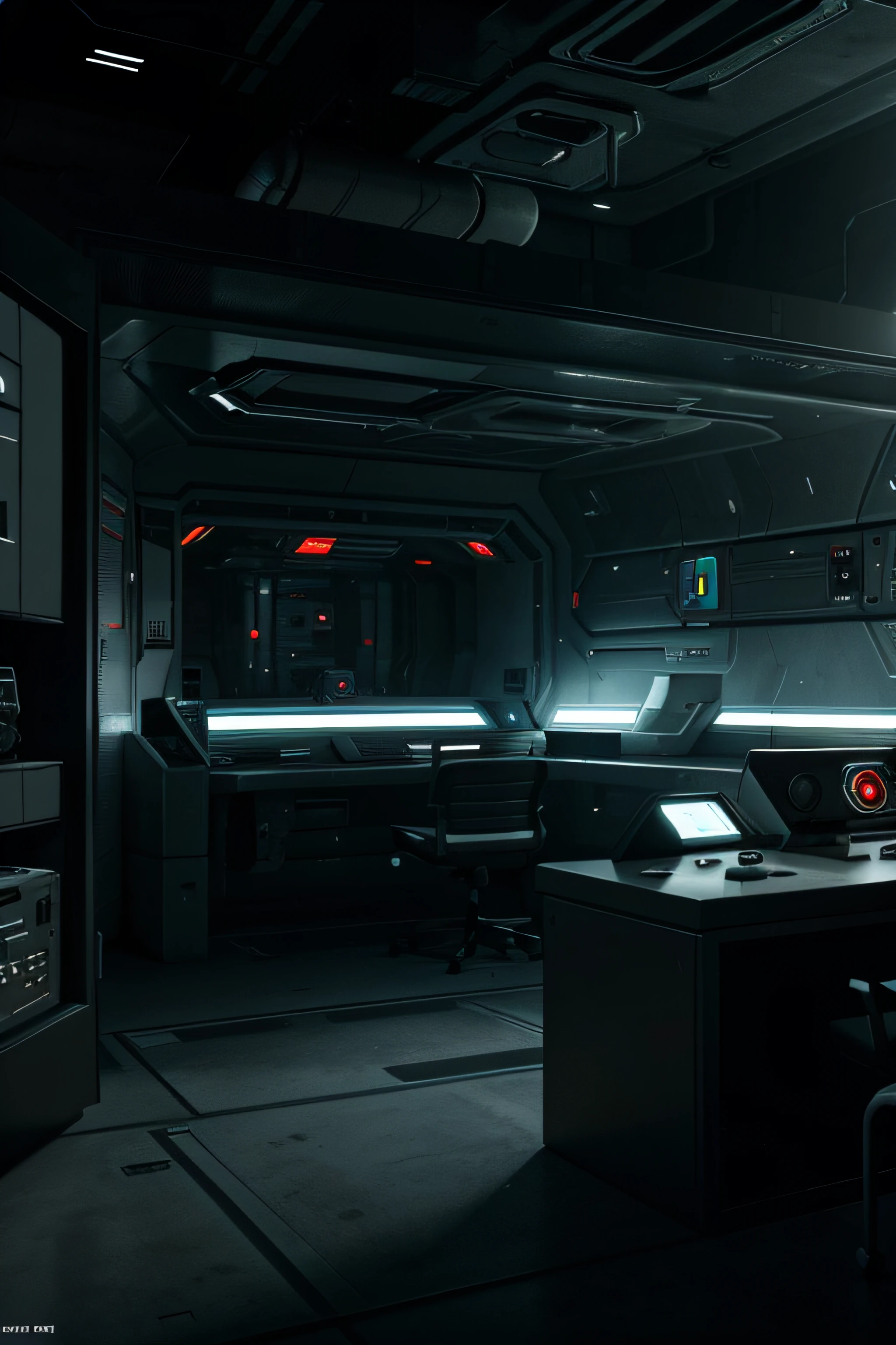 SCP Foundation outpost in space in SCI-FI world, Concept art, Game level design, sci-fi