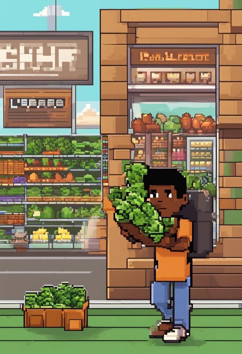 Poster title richard, brown skinned  ??? selling a bag of dry lettuce to his grabdpa
