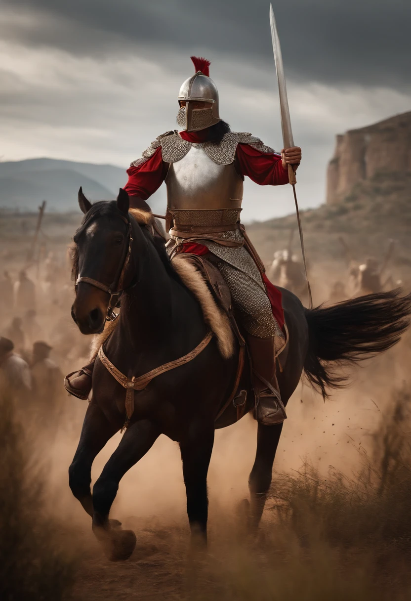 Guerrero espartano, Morir en el campo de batalla , Armadura sangrienta, Epopeyas, 8k, realista