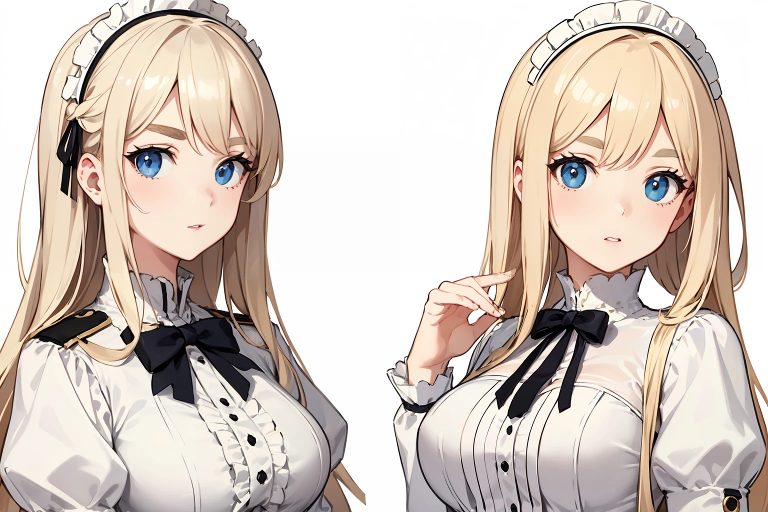 The woman on the right and the woman on the left wear the same clothes