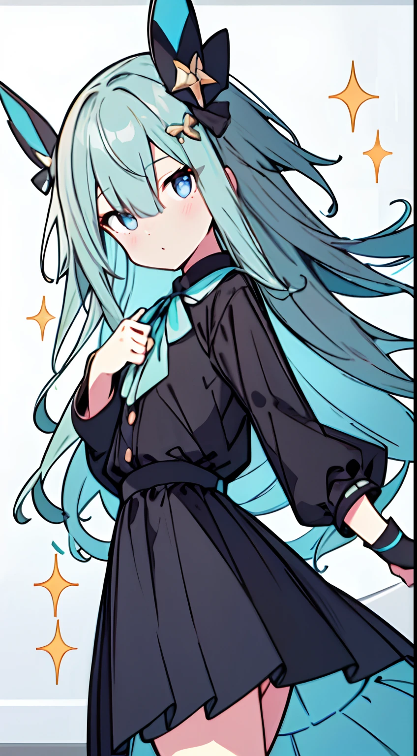 masuter piece, Best Quality,32K、Wallpaper, ultra -detail, Absurd beauty, 1Beautifulwoman、Big eyes with sparkly、Hair fluttering in the wind、:O、slender long legs、Smaller head、miscievous smile、Angle looking up from below:1.3、Angle from which you can see the whole body