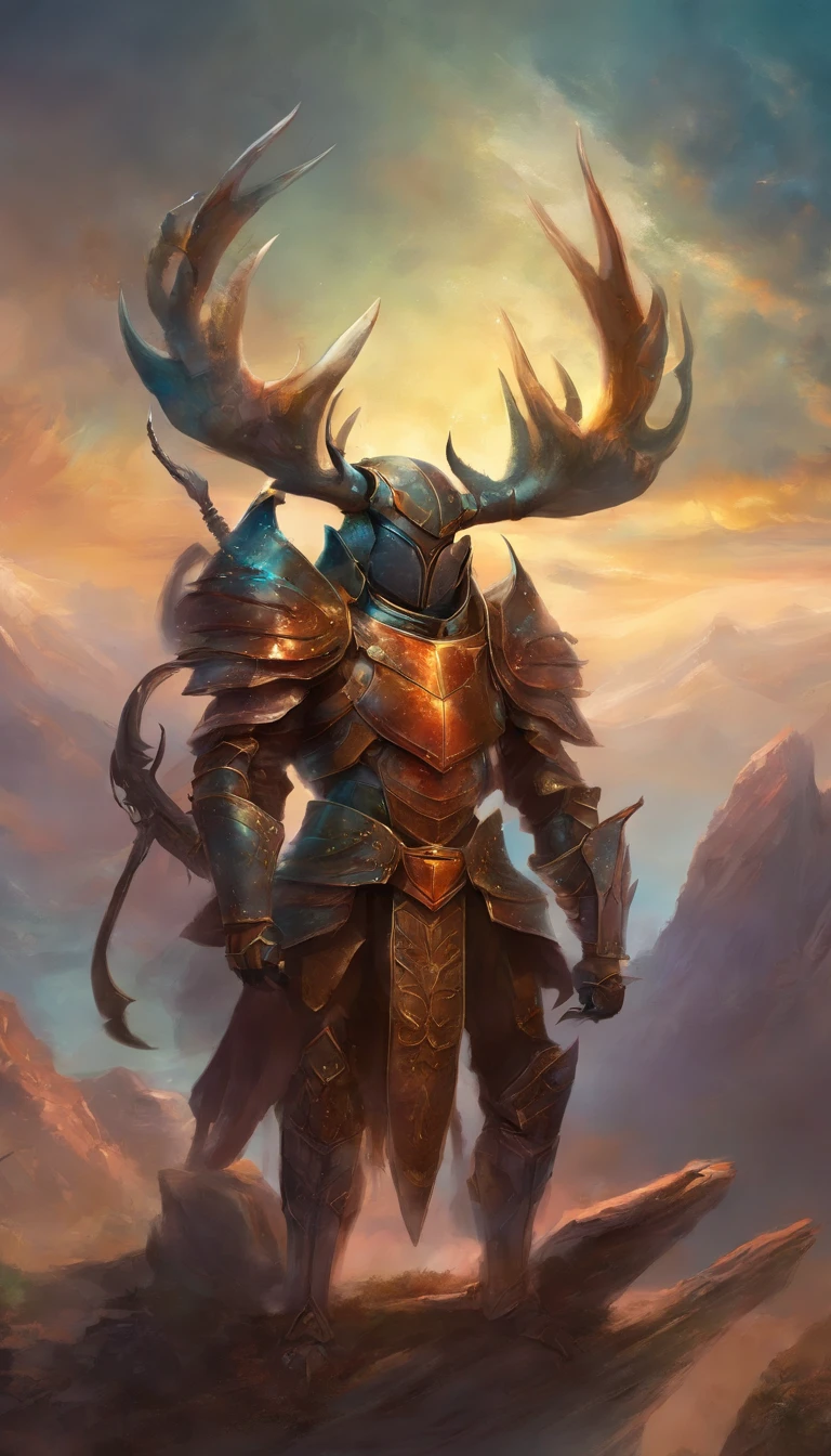 stag beetle with armor already for war