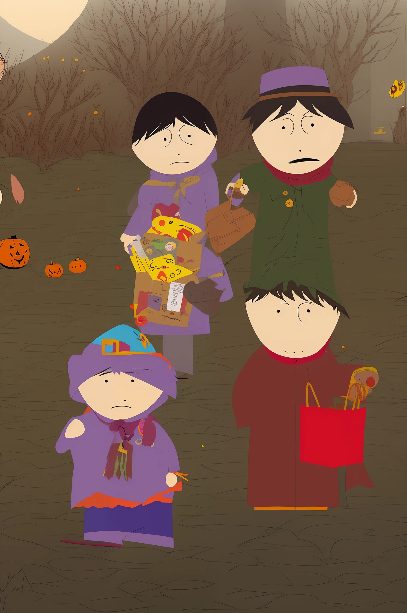 Kyle and Cartman (South Park) Trick or Treating