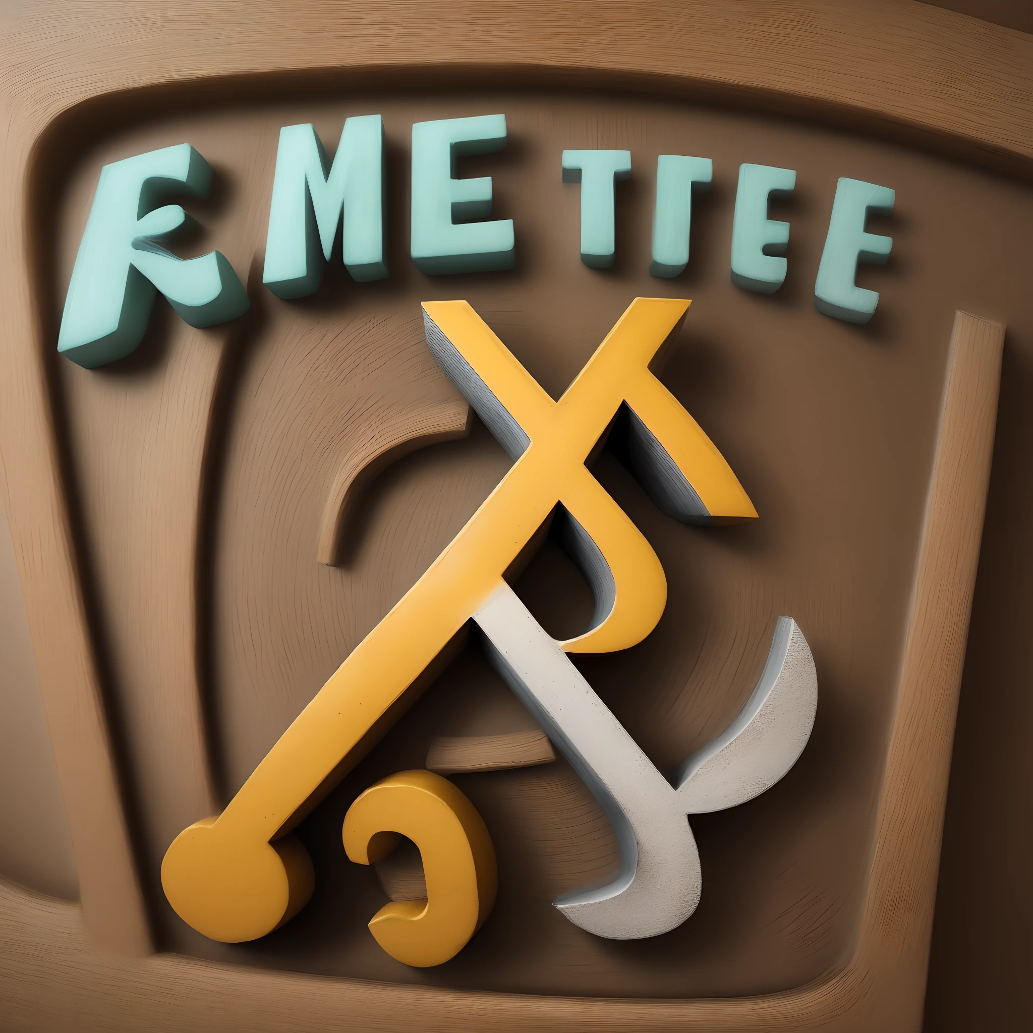 Junction of the letter E with the letter M