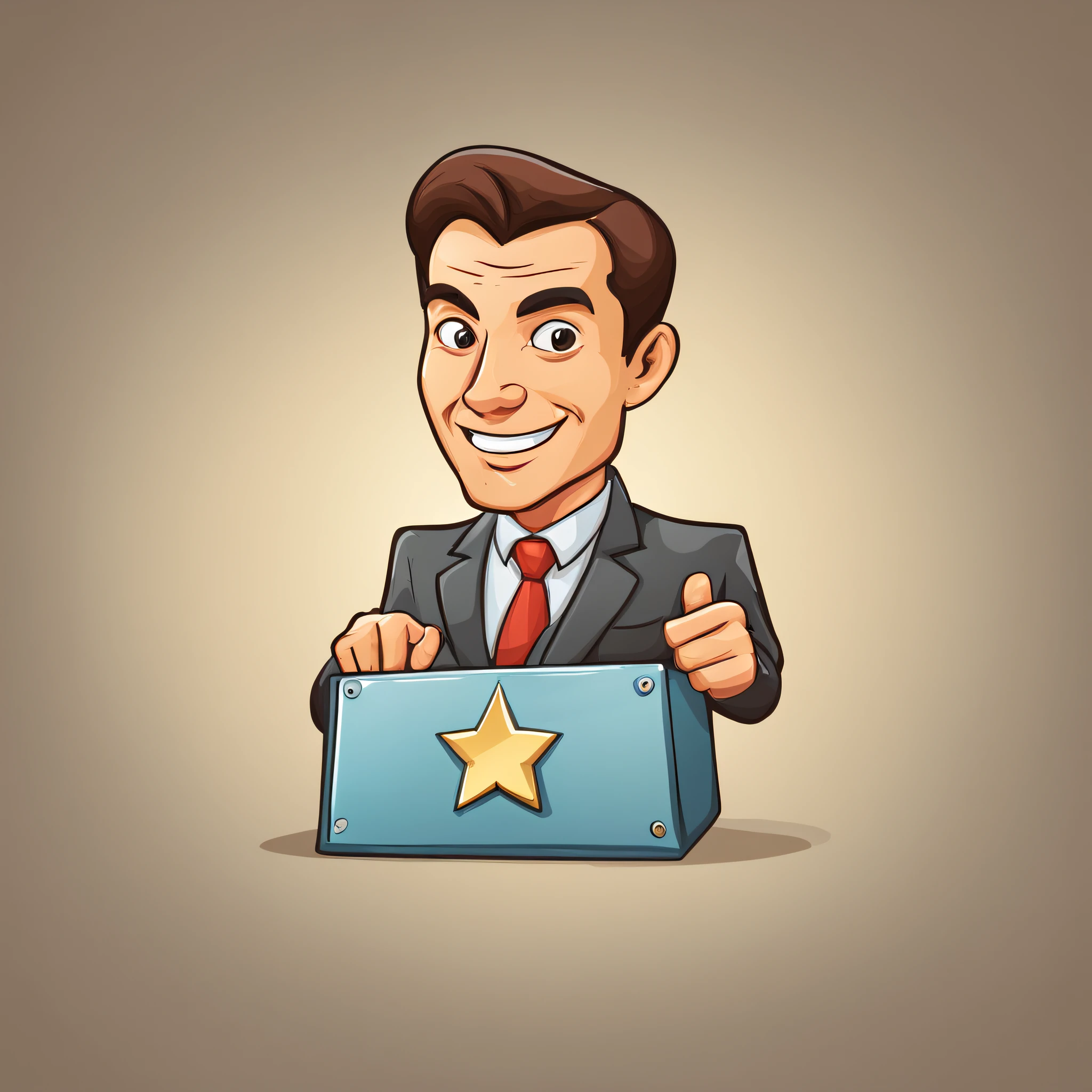 icon of motivation generator, cartoon style