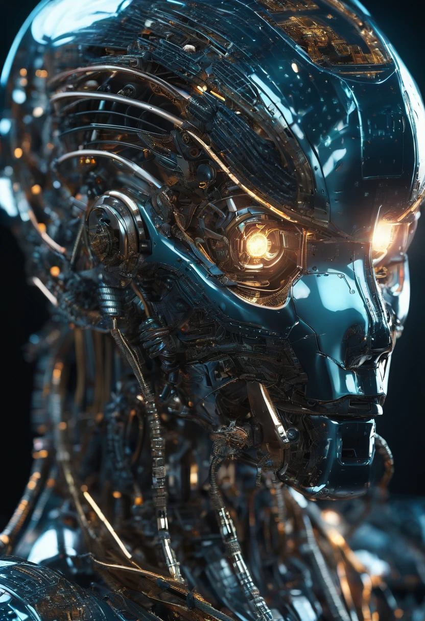 Van Terchall, Translucent ethereal alien with delicate features on a sci-fi setting, Shine from the inside out, Sparks and lights, do lado de fora, Lua, Close-up, Realistic, highly detailed, 复杂
