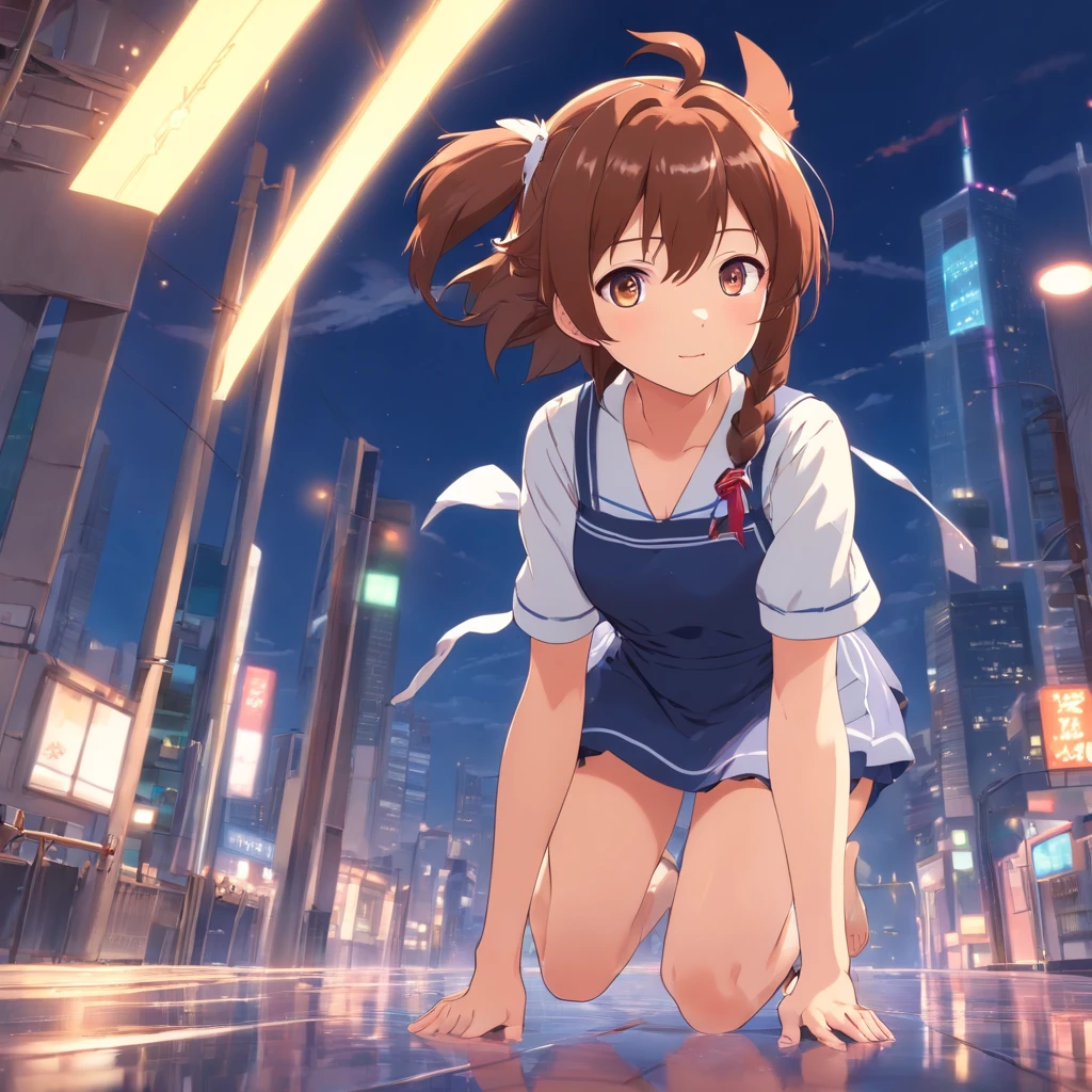 Raphtalia de Tate no Yuusha, con cuerpo de loli, vestida de maid, y posando para la camara., brown hair, anime style, Post-Impressionism, high detail, motion blur, reflection light, UHD, masterpiece, anatomically correct, textured skin, super detail, high details, high quality, award winning, best quality, highres, 1080P, retina, ccurate, ecchi.