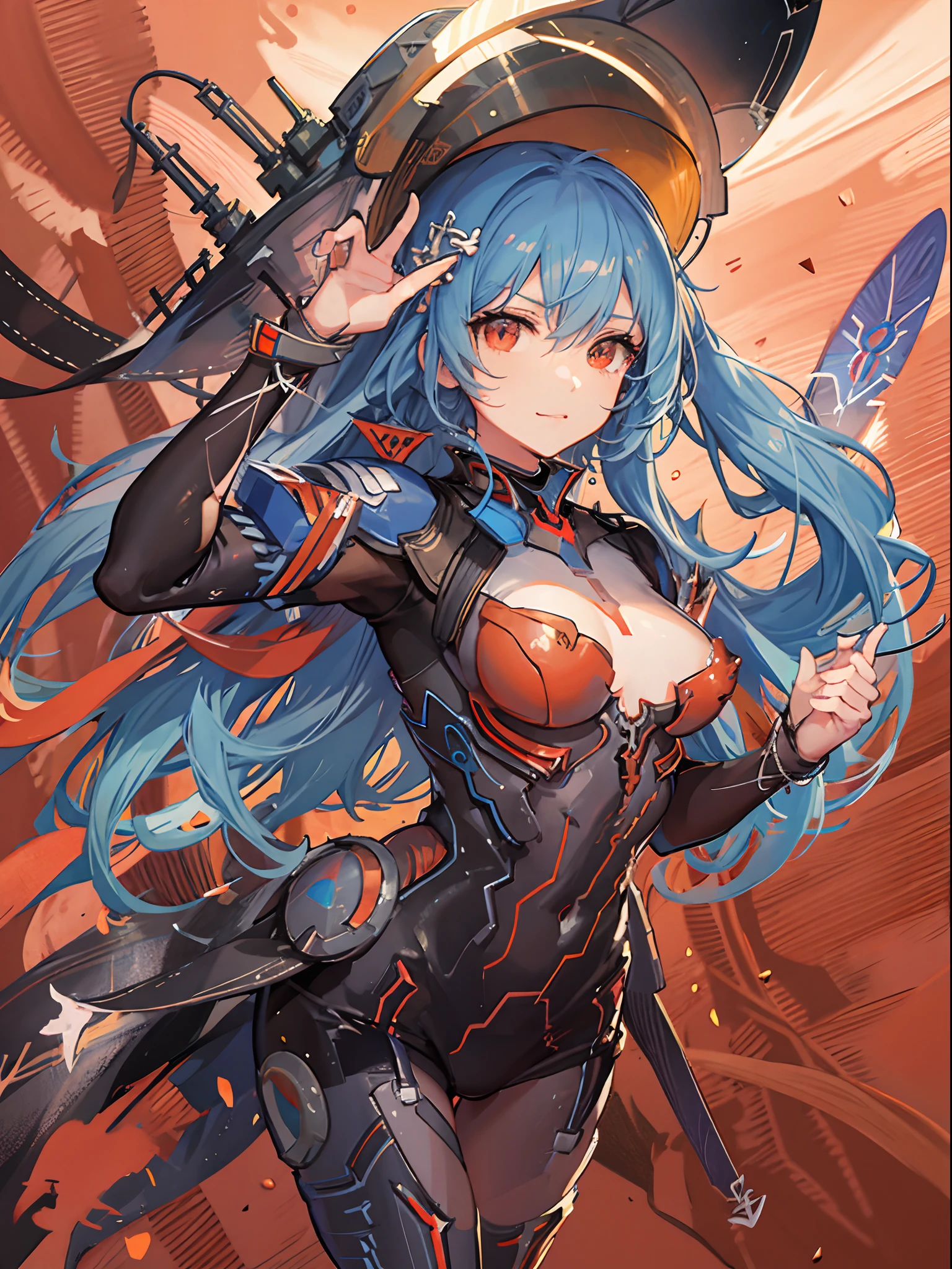 ((Finest quality)),(超A high resolution),(ultra-detailliert),((Best Anime)),sharpnes,Vivid:1.1,The art of astounding depiction,Fantasyart, ((Mars:1.5)),Mars,Glamorous Body,s Armor,Provocative,
