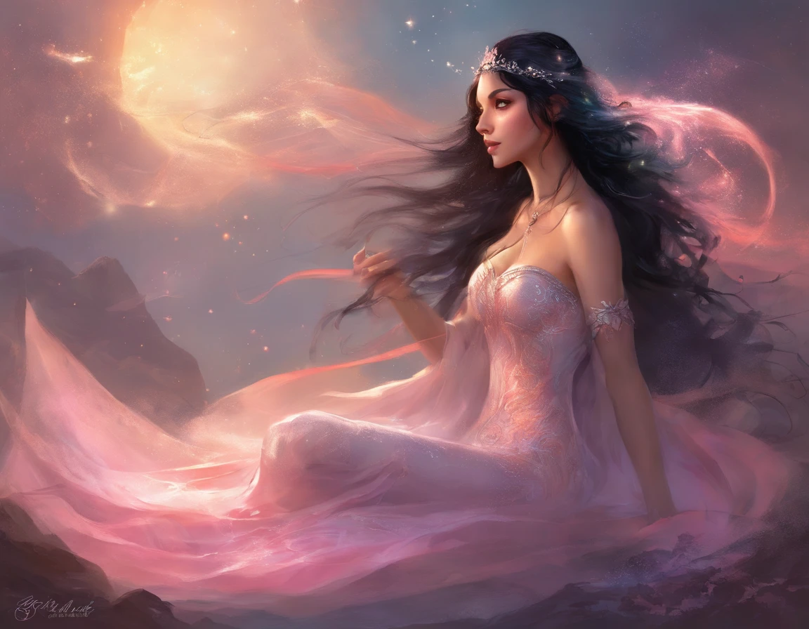 Woman, completely naked, black hair, blushing, bukkake