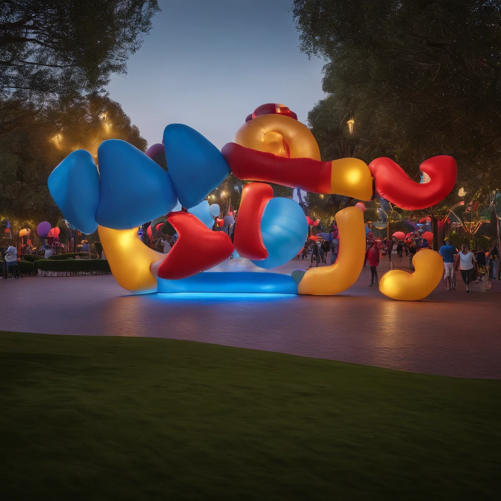 Pixar, Disney, Cinema lighting, jogos, 8k, Magic, amor, title "Parque da joy", Logo, Logo, Presentation, Disney, marca registrada, mercado, Logo, inflatable, trampolim, no deformed,