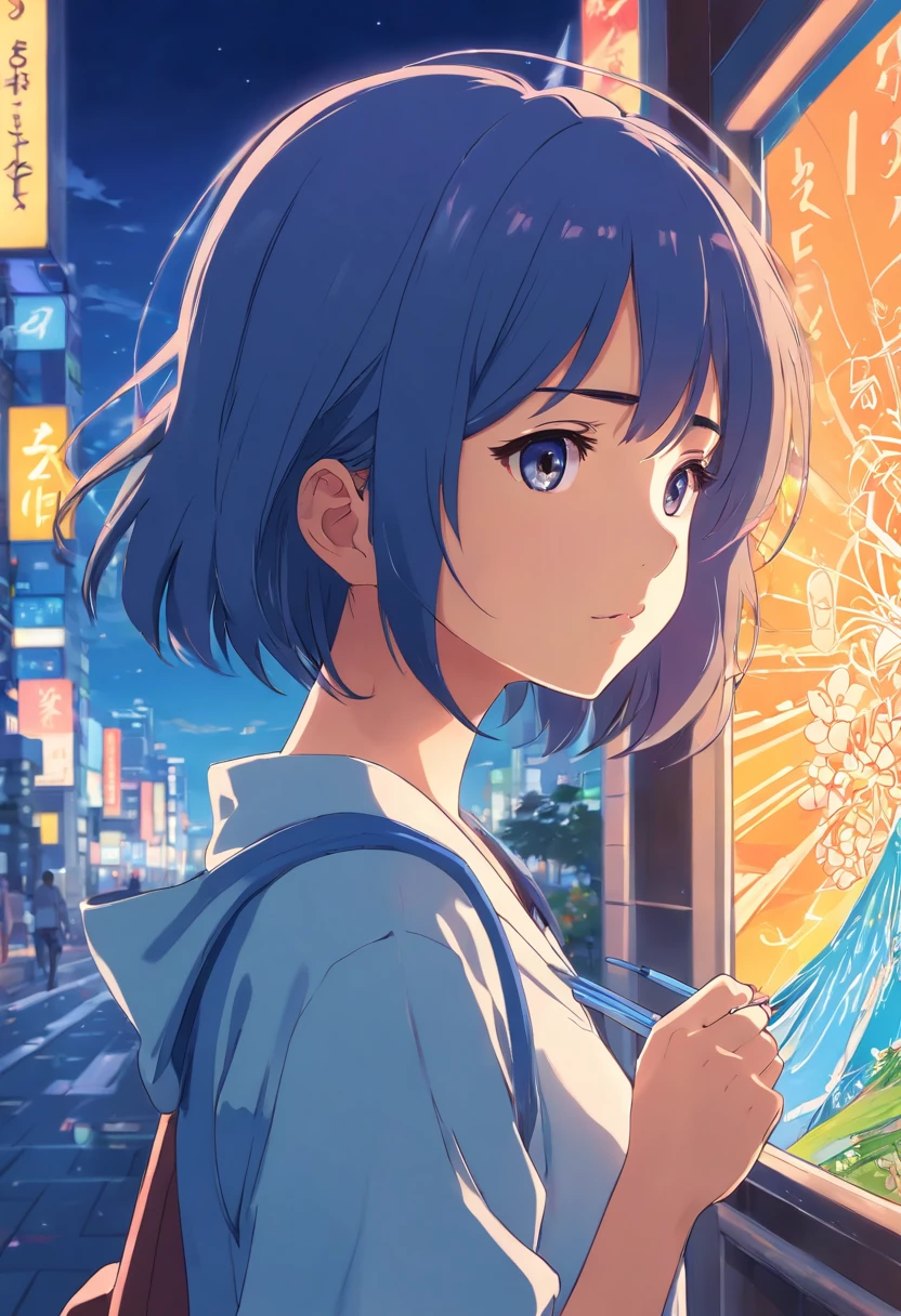 Japanese girl coloring page