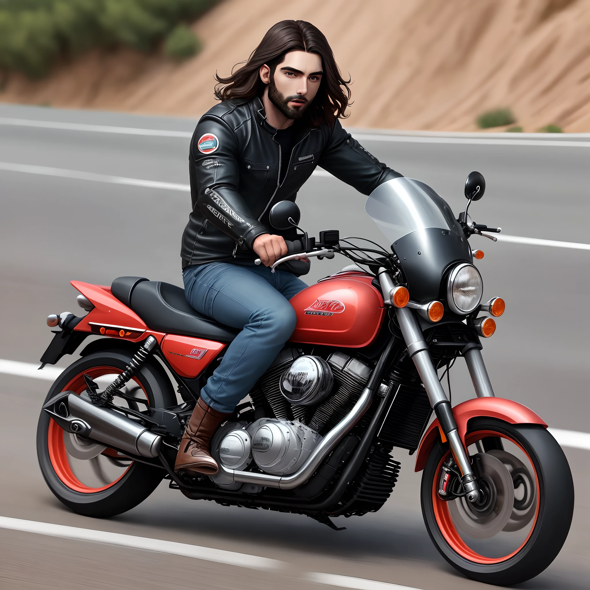 Jesus dando grau de moto