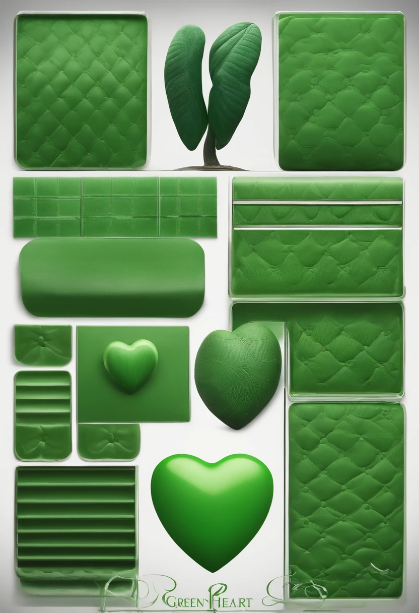 green heart ,porco ,ultrarealista