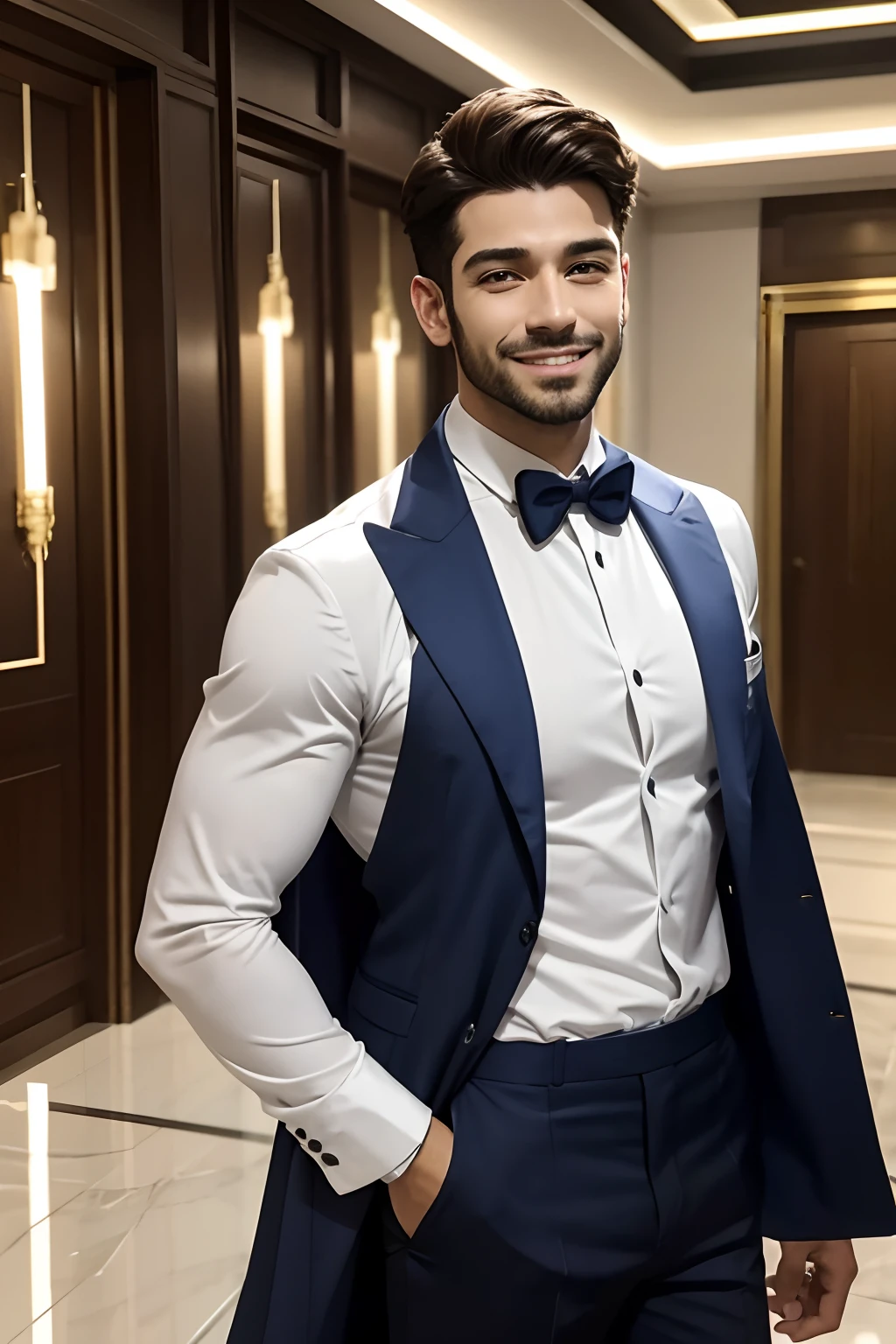 homem corretor imobiliario, cor branca, roupas sociais, expressao facial sorrindo, estilo de arte rpg, estilo de arte de fantasia