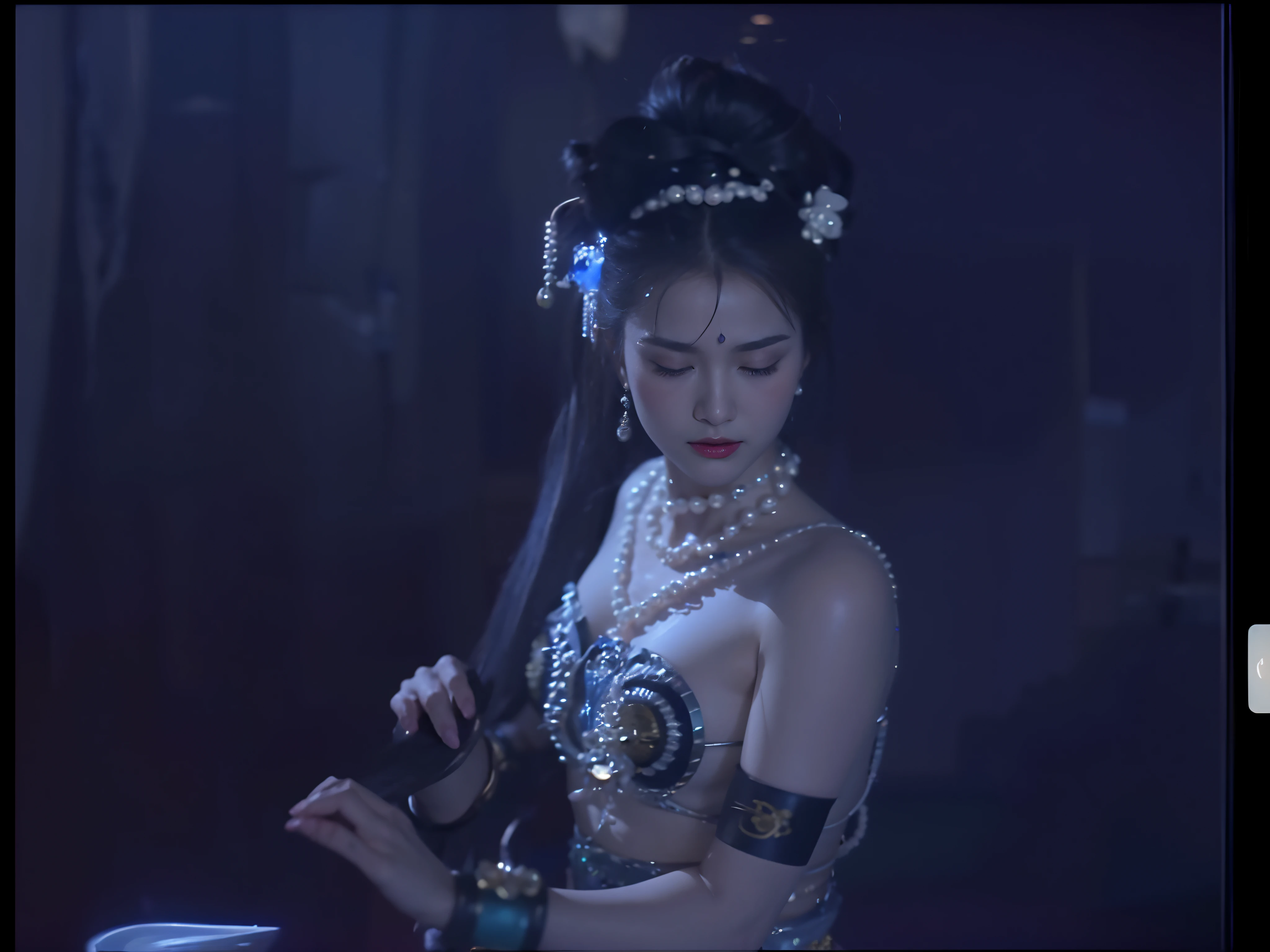 NSFW、perfect face、Mrs. Mi、Three Kingdoms、battle of nagasaka、dirty with dust and mud、big 、full nude、full body、big areola、Pubic hair of the same color as the hair、In a dark, shabby hut、messy hair、sweating、after being raped、Are crying、scared face、Sleeping on a straw mat