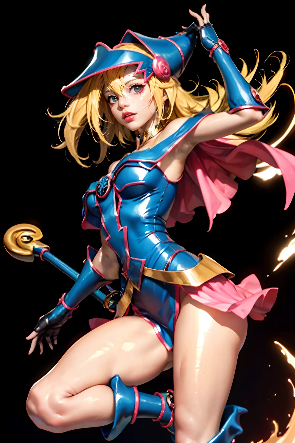 Hermosa maga oscura (tmasterpiece: 1.2, La mejor calidad), (1loli, Solamente), Grande de pecho, (Dynamic posture), (piel resplandeciente, crimson fur), crimson fur, Black Magician Demon Girl Sez Version, piel roja, Guantes finos y guantes de encaje, ( small demonic horns:1.1), (Lillis \(acosador oscuro\)), (Skysky), borde, (jewely, Adornos dorados:1.15 ), Pelvis grande, azul (pantimedias de encaje:1.1) Black Wizard Girl Version Sensible Demon,Realista ,。...3D,Magical Fluctuations,magical array