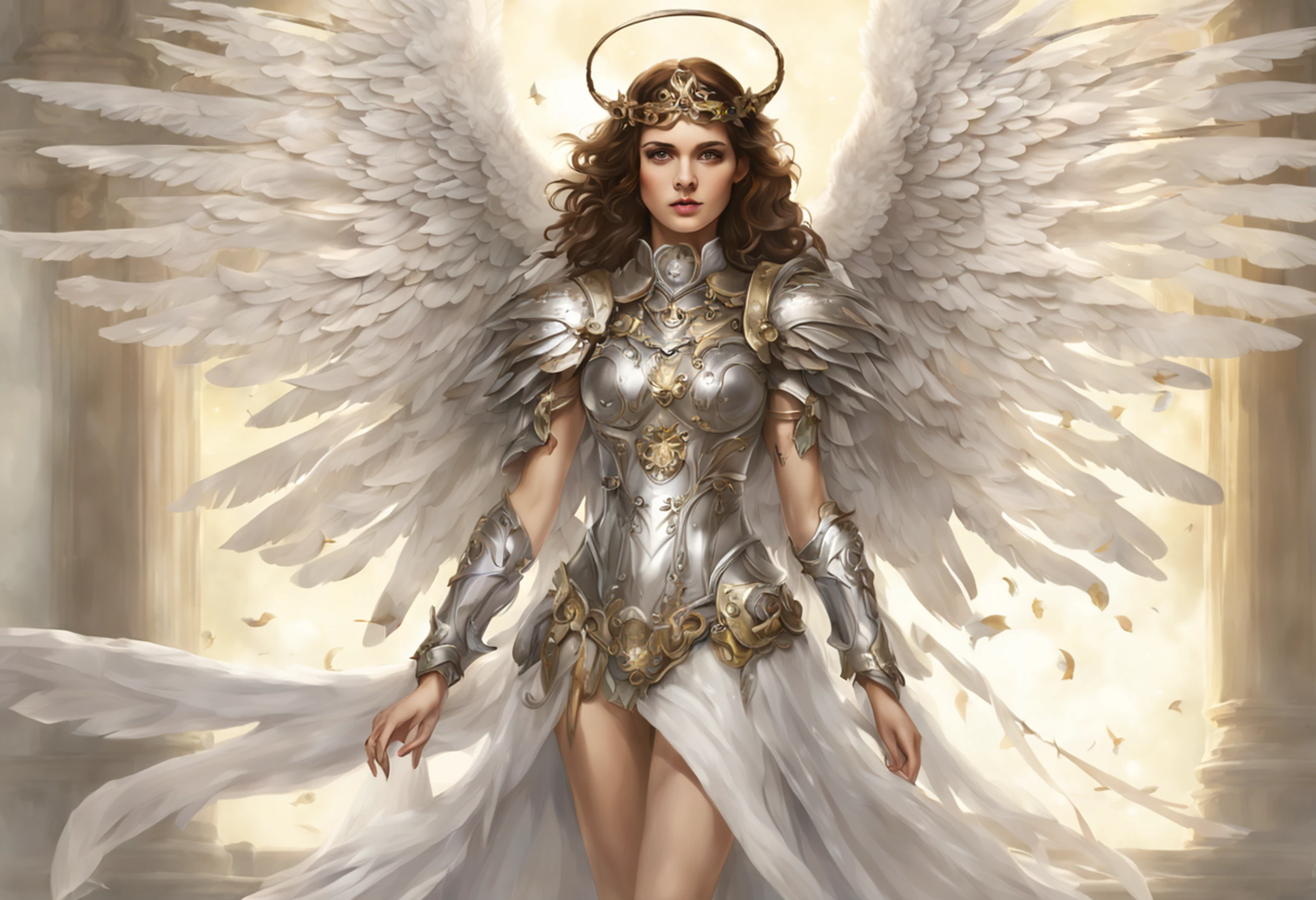 There's a woman with wings posing for a picture, bonita do anjo do ciborgue, epic angel wings, angel in plastic armor, Anjo majestoso de corpo inteiro, as a mystical valkyrie, anjo bonito, meninavaleiro do anjo, anjo feminino bonito, Asas angelicais nas costas, de uma menina anjo , angel knight gothic girl, anjo bonito, Gorgeous Role Play