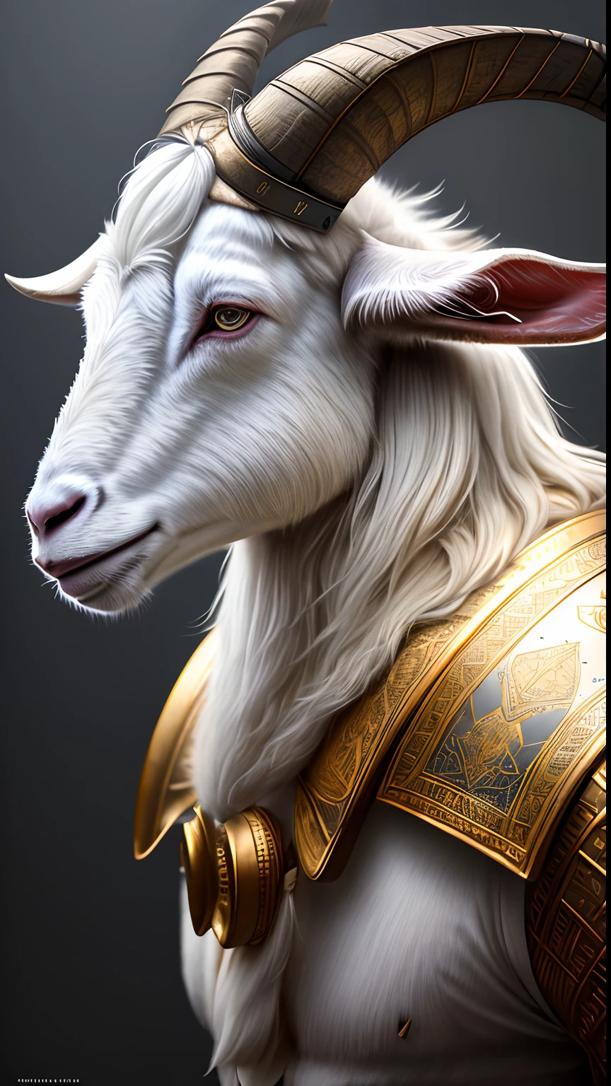 Animalrizz   ((goat)) 10, masterpiece, highres, Absurd,photorealistic portrait, Parley_armature, Goats in armor ,Wear Parley_armature, Massive futuristic armor, running, move, Rocket propulsion,((from the side))